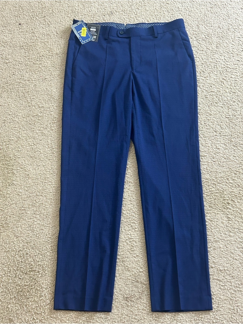 NWT Murano Alex Performance Pants Men’s 34x32 Slim Fit Royal Blue Modern Comfort